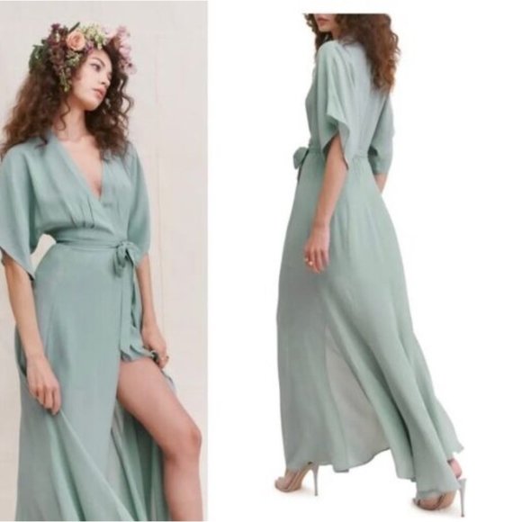 Reformation Winslow Dress in Celadon - Picture 4 of 15